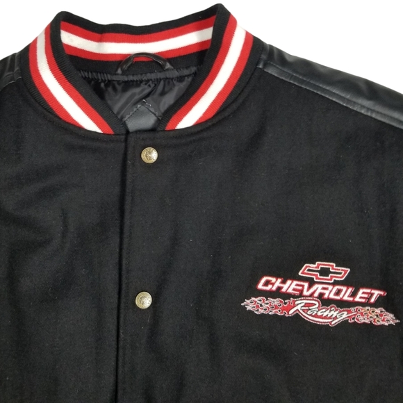 NWT Steve and Barry's Chevrolet Racing Bomber Letterman Jacket Men's Size Large - Picture 5 of 16